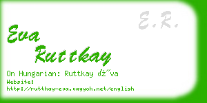 eva ruttkay business card